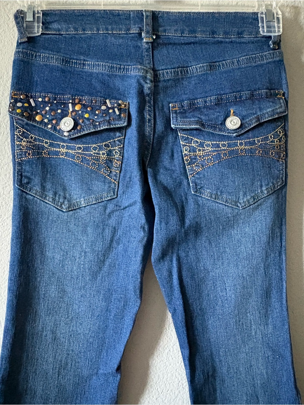 BDG Blue Denim Bootcut Jeans with Embellished Back Pockets